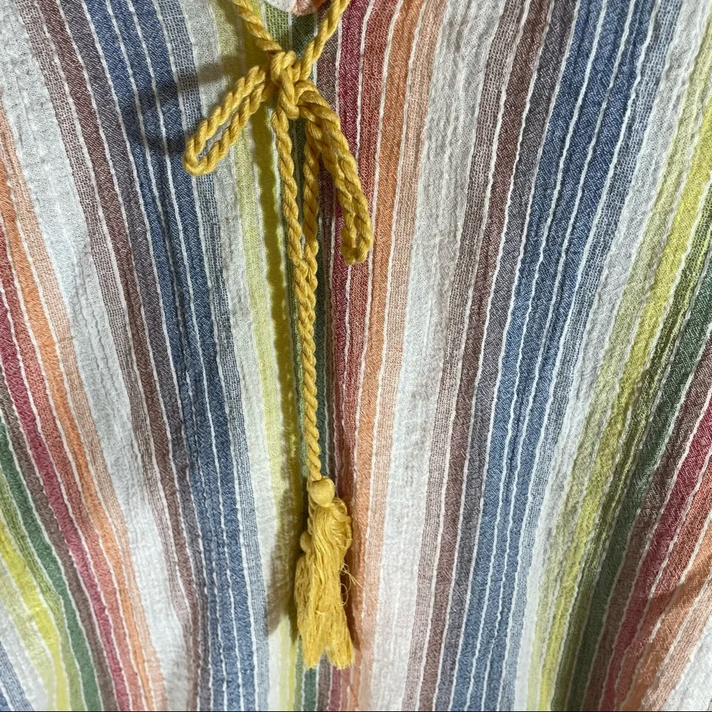 Anthropologie RD + KoKo Rainbow cotton Rayon Summer Blouse - Picture 5 of 9